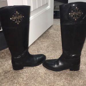 Tory Burch black riding boots size 5M